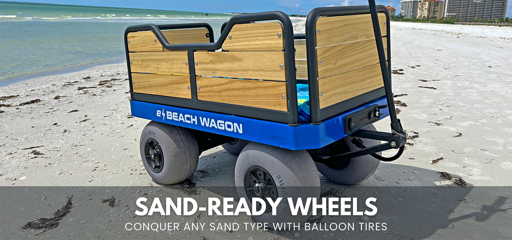 Electric Motorized Multi Terrain Beach Cart Wagon E Beach Wagon