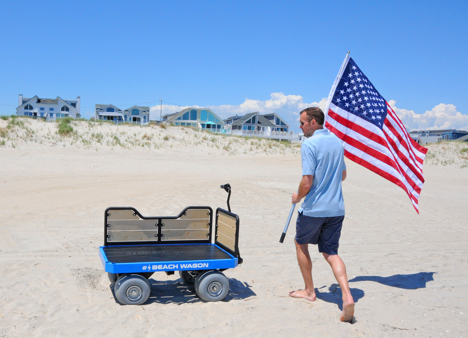 smooth-riding motorized beach wagon
