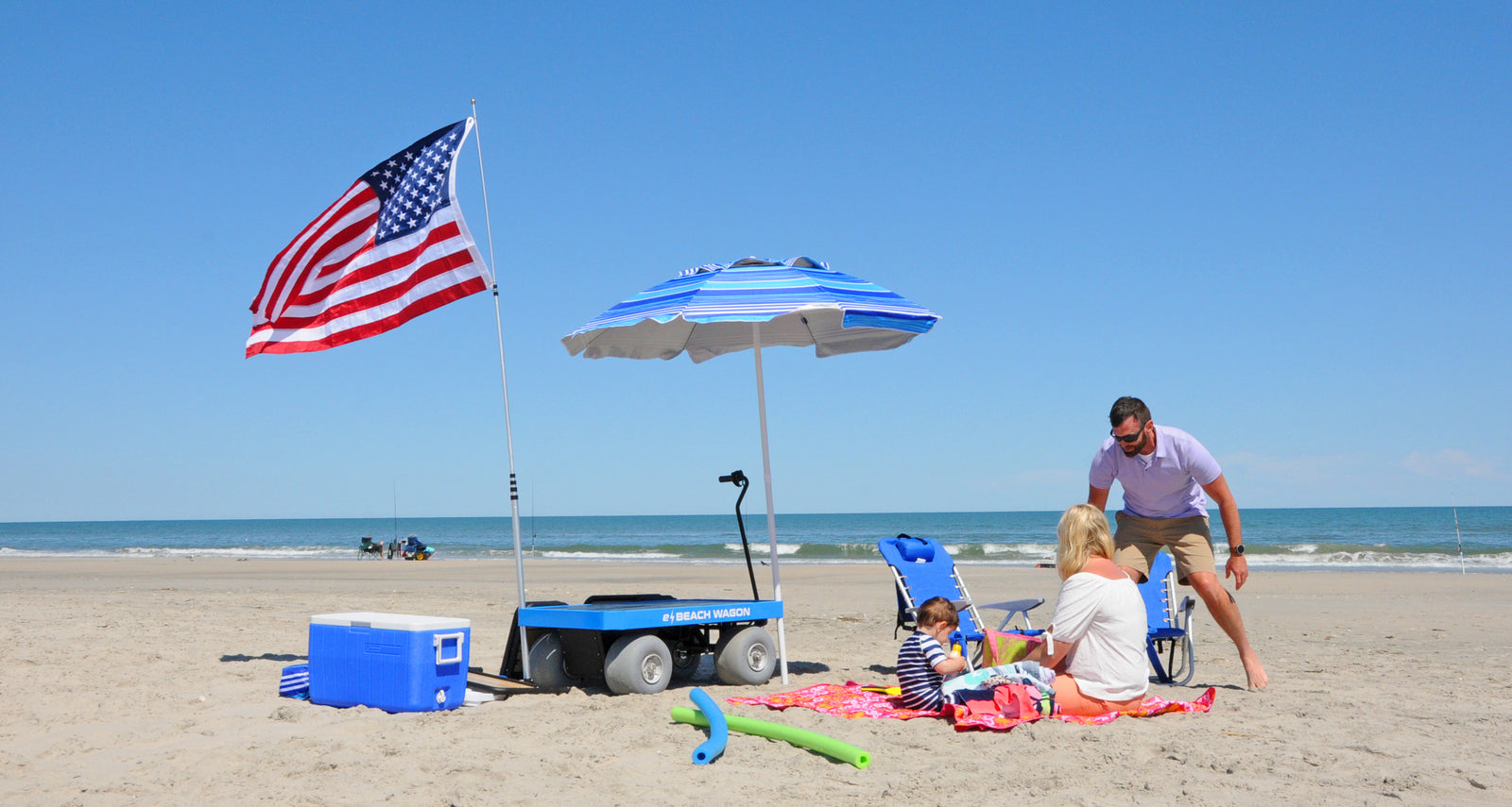 compact electronic beach cart