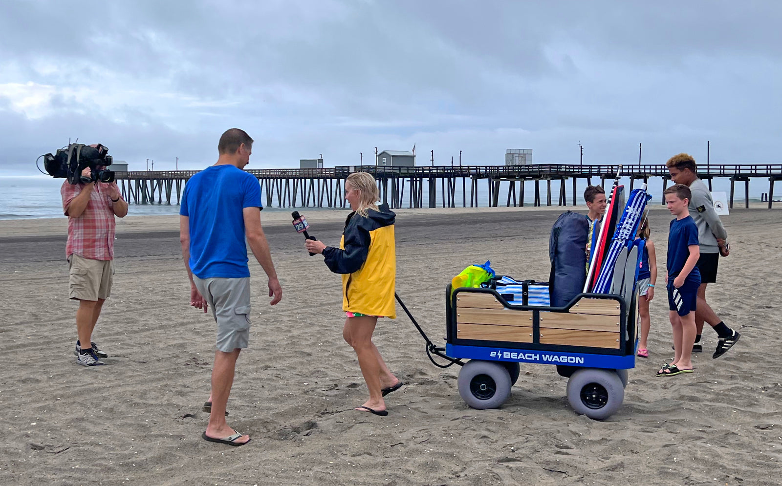 spacious motorized beach wagon