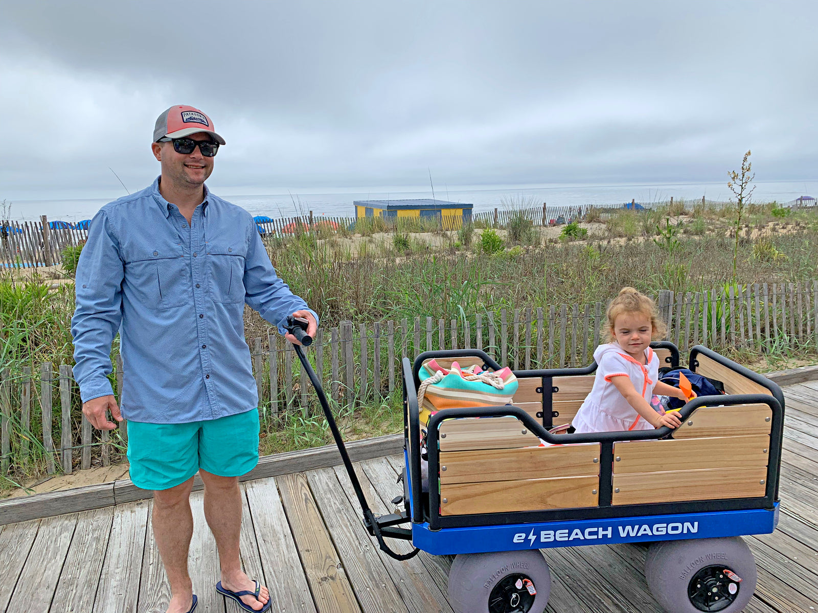 easy-to-use motorized beach cart