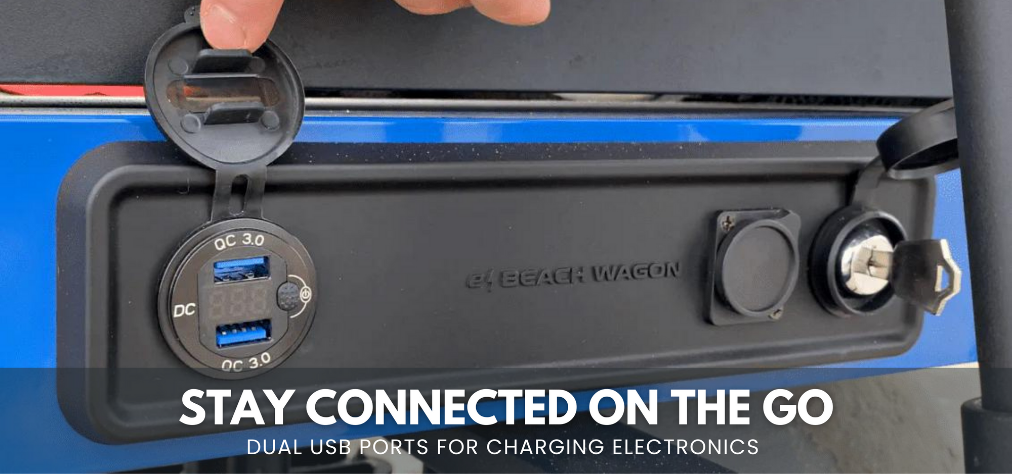 Charge multiple electronics with an e-Beach Wagon