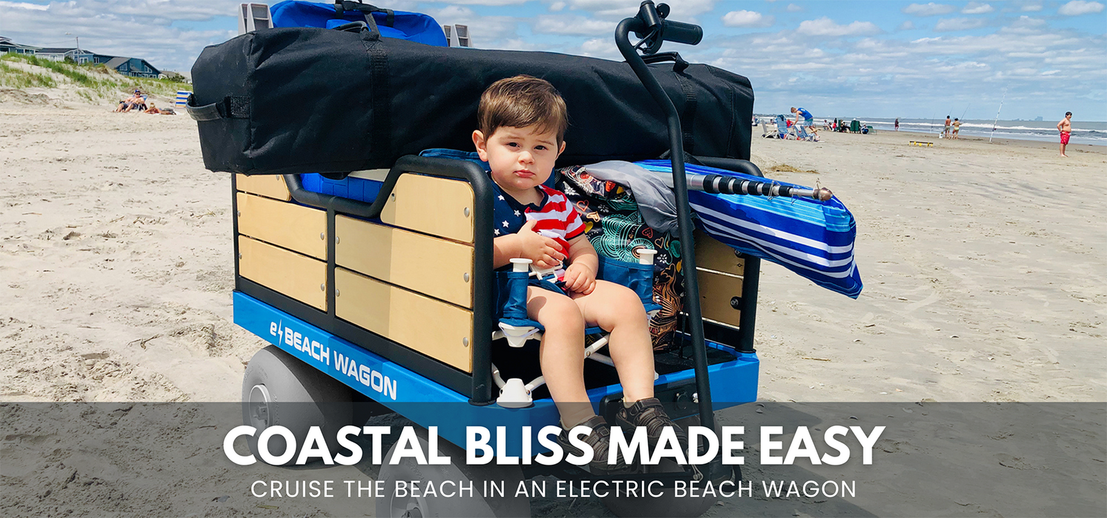 Pull along top beach cart
