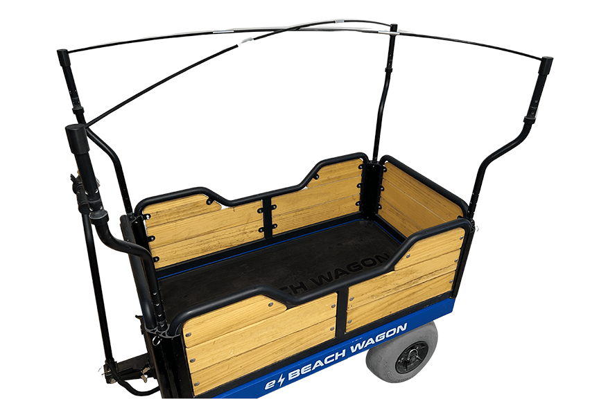 compact motorized beach cart