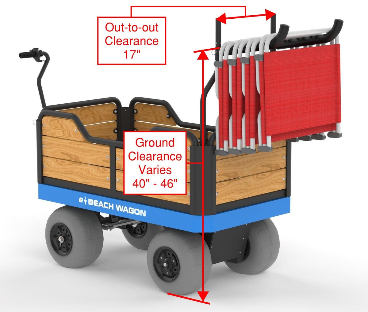 powerful motorized beach cart