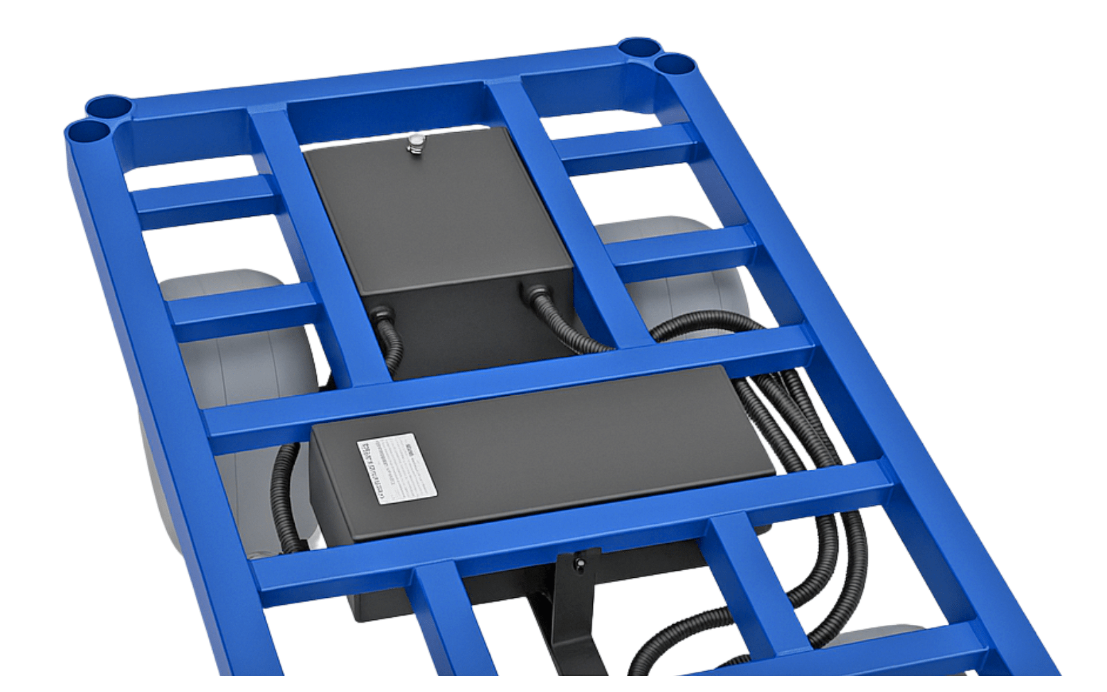 e-Beach Wagon's motor and lithium battery are protected in sealed weather-resistant enclosures.