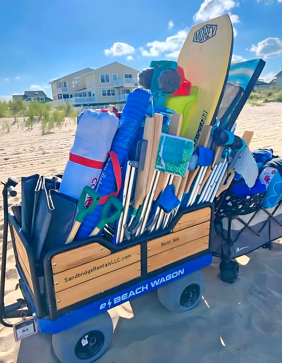 e-Beach Wagon's rental provider in Virginia Beach stocked and ready to go at Sandbridge Rentals