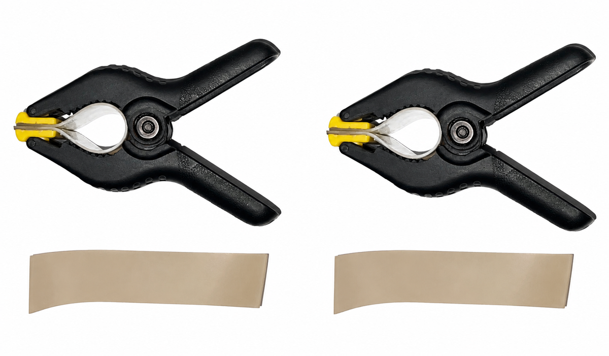 e-Beach Wagon clamps for holding umbrellas in place on the wagon