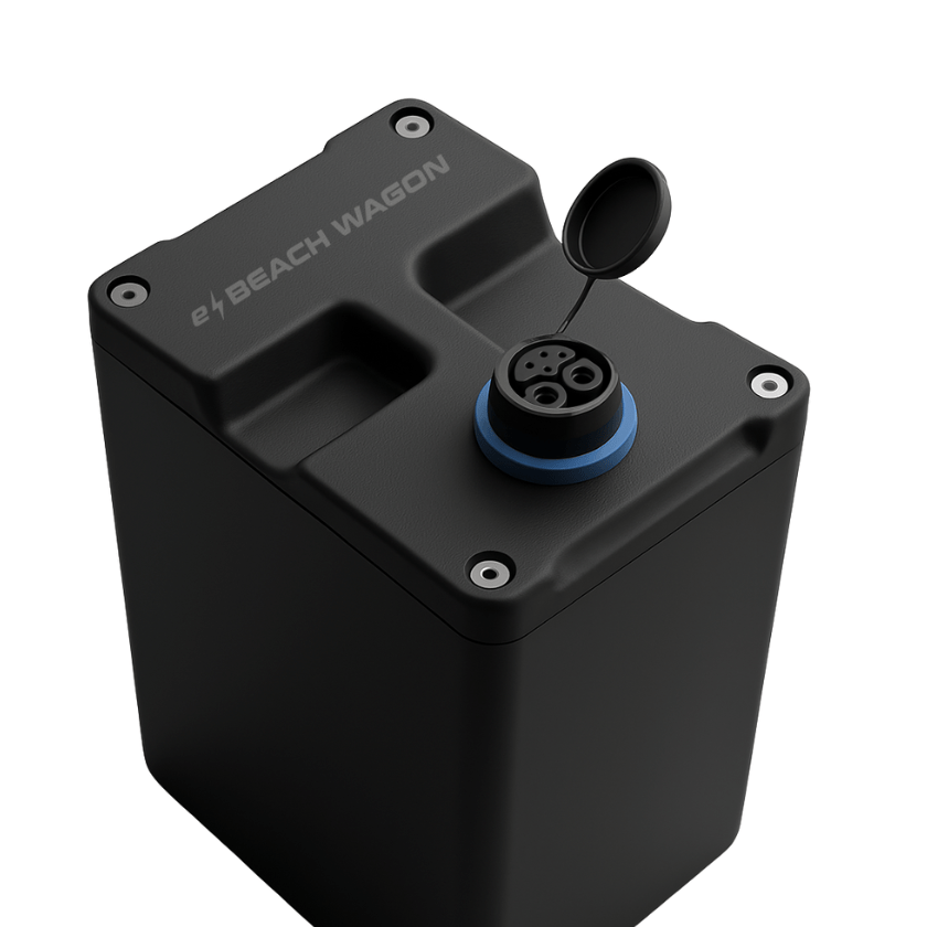 Safety-tested lithium battery for e-Beach Wagon