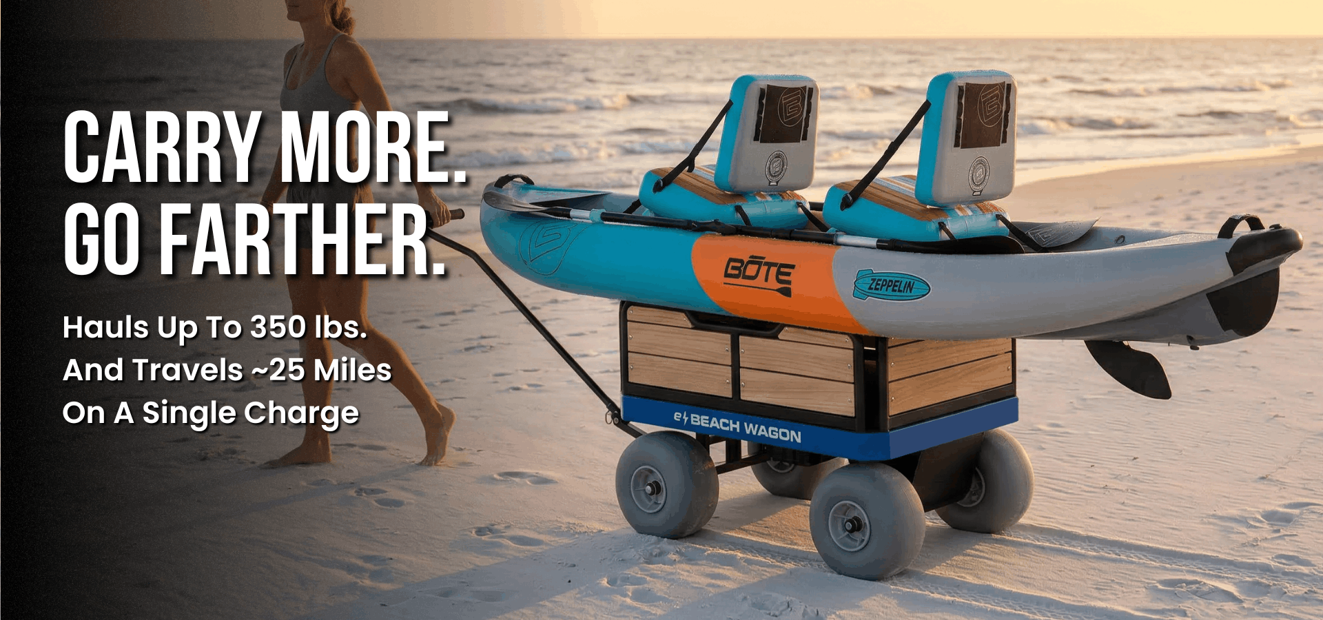 Electric Motorized Multi-Terrain Beach Cart Wagon | e-Beach Wagon