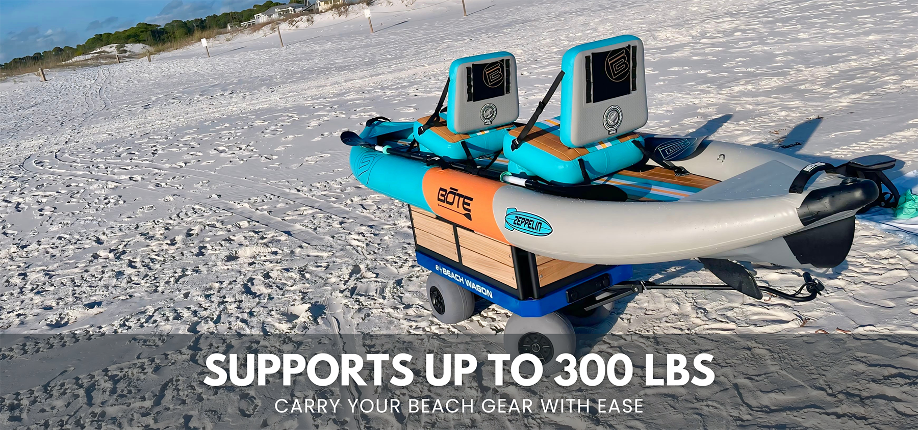 e-Beach Wagon holds 300 lbs