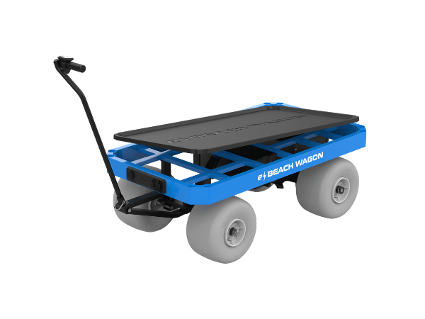 e-Beach Wagon has a removable plastic wagon bed for easy cleaning