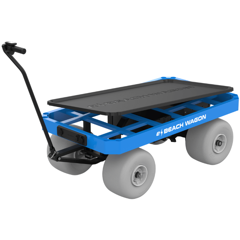 e-Beach Wagon durable plastic bed for easy cleaning