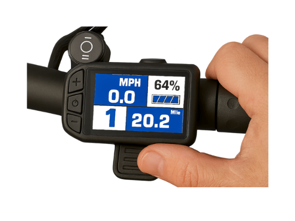 e-Beach Wagon is easily steered with the thumb throttle and handlebar