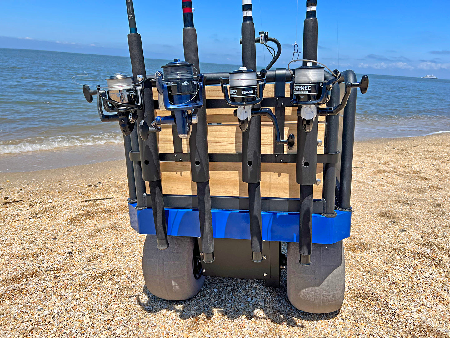 Electric Motorized Cart: Fishing Rod Rack Accessory Electric Motorized Cart: Fishing Rod Rack Accessory