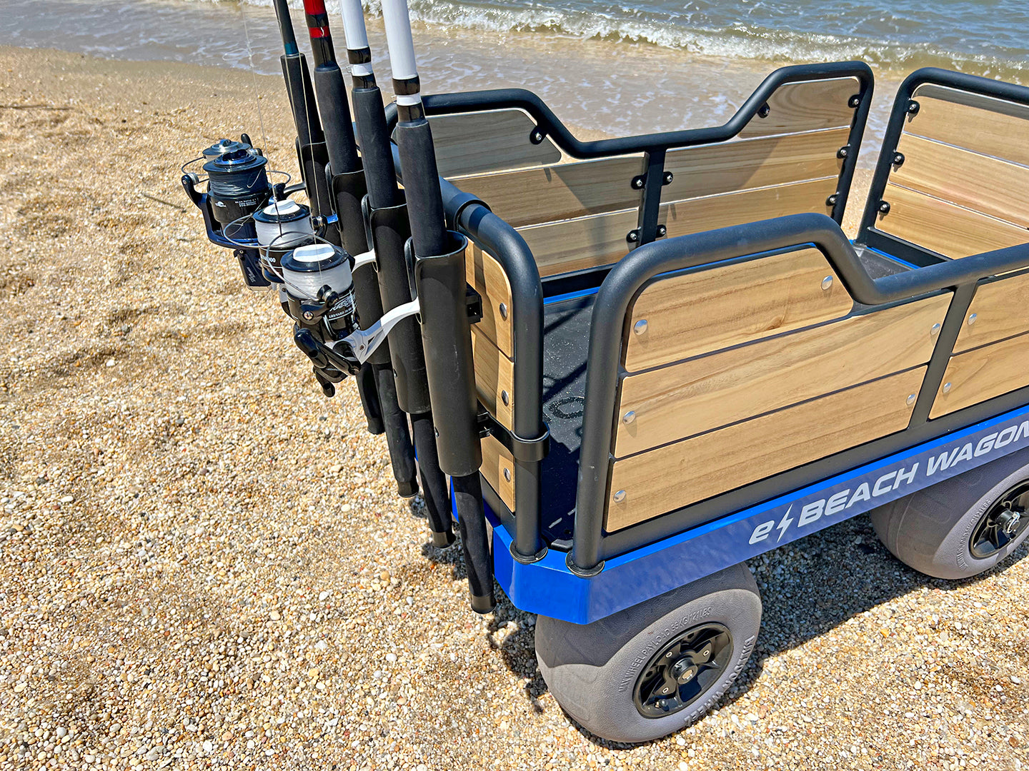 Electric Motorized Cart: Fishing Rod Rack Accessory Electric Motorized Cart: Fishing Rod Rack Accessory