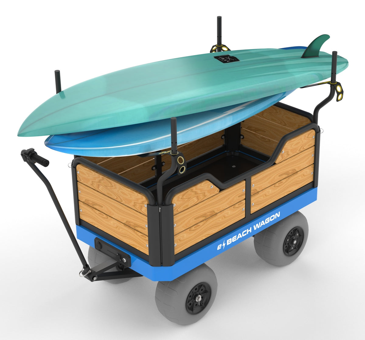 Surfboard, SUP, and Kayak Rack - e-Beach Wagon